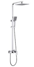 Душевая система Abber Daheim AF8220, стойка, без излива, верхний душ, душевая лейка, хром