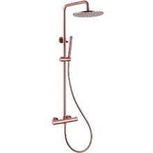 Душевая система Abber Wasser Kreis AF8160RG, термостатическая, на 2 потребителя, цвет розовое золото