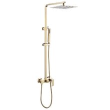 Душевая система Abber Daheim AF8220G, без излива, верхний душ, душевая лейка, золото матовое