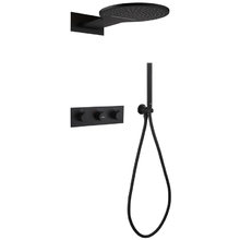 Душевая система Abber Wasser Kreis AF8151B, термостатическая, цвет черный матовый