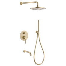 Душевая система Abber Wasser Kreis AF8117G, цвет золотое матовое