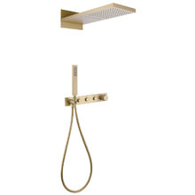 Душевая система Abber Rund AF8752G, термостатическая, цвет золотое матовое