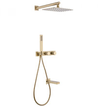 Душевая система Abber Rund AF8717G, цвет золотое матовое