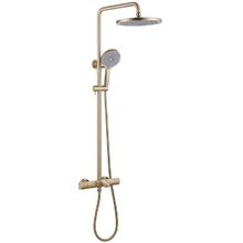 Душевая система Abber Thermostat AF8516G с термостатом и изливом, золото матовое