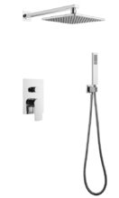 Душевая система Abber Weiss Insel AF8018, без излива, верхний душ, душевая лейка, хром