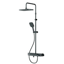 Душевая система Am.Pm Func F078F722, с полкой, с изливом, черный матовый