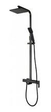 Душевая система Aquanet Gotic AF440-72-S-B, с квадратным верхним душем 20 см, цвет черный матовый (243327)