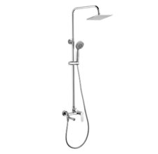 Душевая система Aquanet Passion S3 212275, с квадратным верхним душем 20 см, хром