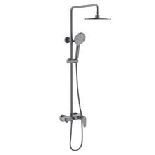 Душевая система Aquatek Бетта AQ2140BGM, черный хром шлифованный