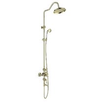 Душевая система Aquatek Классик AQ2543PG для душа, термостатическая, цвет золото полированное