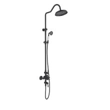 Душевая система Aquatek Классик AQ2563MB для душа, термостатическая, цвет черный матовый