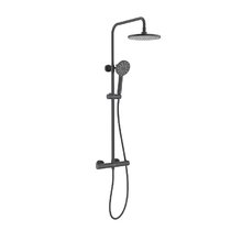 Душевая система Aquatek Европа AQ2343MB, термостатическая, цвет черный матовый