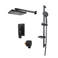 Душевая система Aquatek Вега AQ1074MB, 3 режима лейки, цвет черный матовый