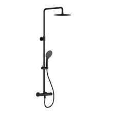 Душевая система Cersanit Brasko 63112 Black с термостатом, черная