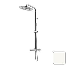 Душевая система Gattoni Circle Two 9195/PDBO, верхний душ 25 см, цвет Bianco Opaco