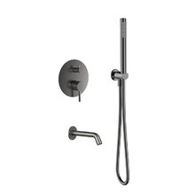 Душевая система Aquame, AQM8406GM, с изливом, цвет металл