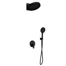 Душевая система Aquame, AQM8402MB, цвет черный матовый