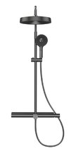 Душевая система Aquame, AQM8010B, с каскадным изливом, цвет черный