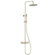 Душевая система Aquame, термостатическая, цвет шлифованное золото, AQM8006BG
