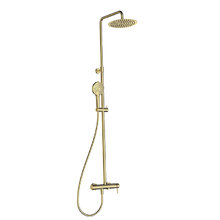 Душевая система Aquame, AQM8011BG, с изливом, цвет золото шлифованное