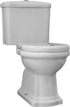 Унитаз Kerasan Retro 101201, слив в пол, белый, фурнитура цвета хром, крышка без микролифта