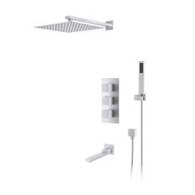 Душевая система D&K Bayern.Liszt DA2515608A04, термостатическая, с изливом, цвет белый матовый