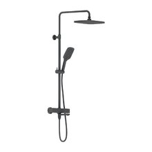 Душевая система Damixa Gala 953810300, термостатическая, с изливом, черный матовый