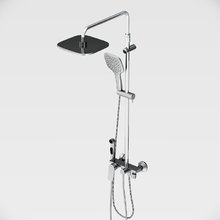 Душевая система Damixa Apollo, с гигиенической лейкой, верхним и ручным душем, с изливом, хром, DX220920000 (выставочный образец, отсутствует упаковка)