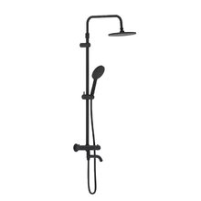 Душевая система Damixa Jupiter, термостатическая, с изливом, черный матовый, 977810300