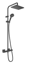 Душевая система Hansgrohe Vernis Shape 26286670 Showerpipe 230 1jet с термостатом, матовый черный