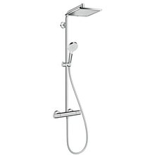 Душевая система Hansgrohe Crometta 27281000 E 240 1jet Showerpipe EcoSmart, термостатическая, хром