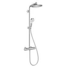 Душевая система Hansgrohe 27268000 Crometta S 240 1jet Showerpipe EcoSmart, термостатическая, хром