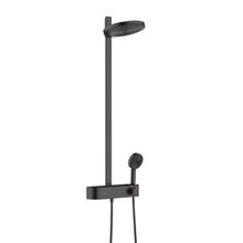 Душевая система Hansgrohe Pulsify 24240670 S, Showerpipe 260 2jet термостатическая ShowerTablet Select 400, черный матовый