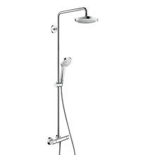 Душевая система Hansgrohe Croma Select E 180 2jet Showerpipe EcoSmart 27257400, белый/хром