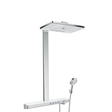 Душевая система Hansgrohe Rainmaker Select Showerpipe 27106400, 460 x 300 мм, 3 режима струи, с держателем, белый/хром