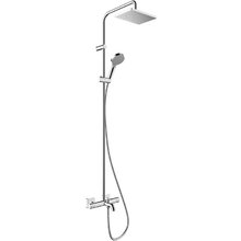 Душевая система Hansgrohe Vernis Shape Showerpipe 230 1jet EcoSmart, термостатическая, хром, 26098000