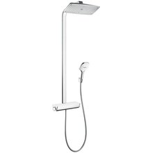 Душевая система Hansgrohe Raindance E 360 1jet Showerpipe EcoSmart 27286400, ручной душ 3 режима струи белый/хром