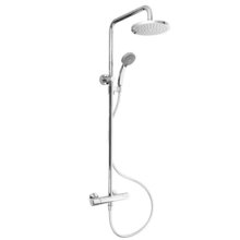 Душевая система Jacob Delafon July с термостатическим смесителем, верхний душ круглый, E45716-CP