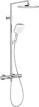 Душевая система Jacob Delafon Avid с термостатическим смесителем, верхний душ круглый, хром, E97389RU-9-CP