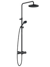 Душевая система Kludi Logo 6808239-00 Dual Shower System, с термостатом, черная матовая