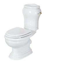 Напольный унитаз моноблок Migliore Milady 31283 выпуск в стену, золото