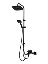 Душевая система Orange Lutz M04-944b с фиксированным изливом, черный матовый