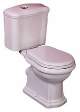 Напольный унитаз Migliore Bella ML.BLL-25.101.BI/ML.BLL-25.148.BI/ML.OLV-29.014.CR/ML.OLV-29.015/ML.OLV-29.012/24687, с кнопкой слива хром, крышка белая, петли хром