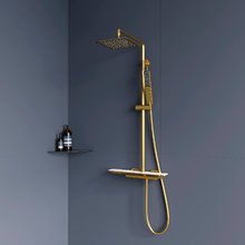 Душевая система RGW Shower Panels 51140134-06 SP-34G, термостатическая, цвет золото