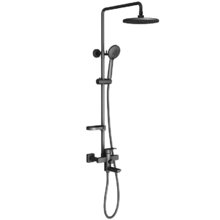 Душевая система Timo Beverly SX-1060/03, с изливом, цвет черный матовый