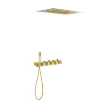 Душевая система Timo Petruma SX-5229/17SM, термостатическая, цвет золото матовое