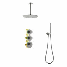 Душевая система Timo Saona SX-2399/18SM, термостатическая, цвет черное золото