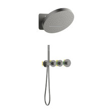 Душевая система Timo Saona SX-2329/18SM, термостатическая, цвет черное золото