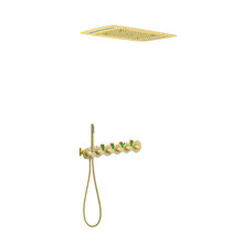 Душевая система Timo Saona SX-2319/17SM, термостатическая, цвет золото матовое