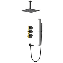 Душевая система Timo Selene SX-2239/03SM, термостатическая, цвет черный матовый